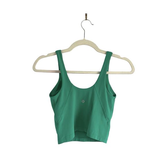 Lululemon Align Tank Nulu In Kelly Green Size 2 A/B Cup Sporty Active Wear Crop - Picture 3 of 8